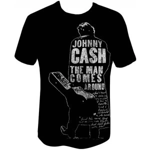 Image of Johnny Cash Man Comes Around Mens Medium T-Shirt - Black