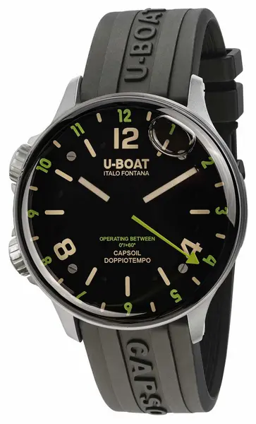 Image of U-Boat 8838/A CAPSOIL DOPPIOTEMPO 45 SS GREEN INDICES Watch