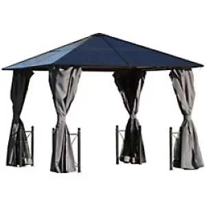 Image of Outsunny Gazebo Grey 2630 x 3000 x 3000 mm