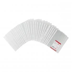 Image of Office A4 Polypropylene Open Top and Side 40 micron Punched Pocket