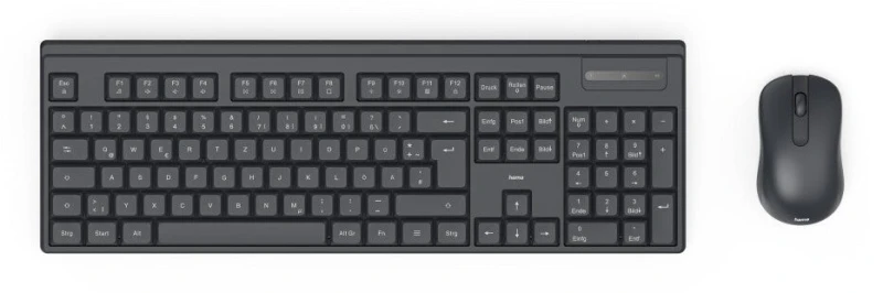 Image of Hama Hama WKM-100 keyboard Mouse included Universal RF Wireless QWERTY UK International Black 73173051