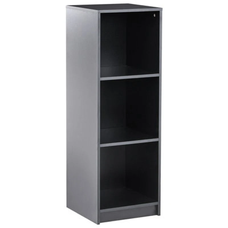 Image of Beliani 3 Tier Bookcase ZEHNA 117cm Black (677904), Black 677904