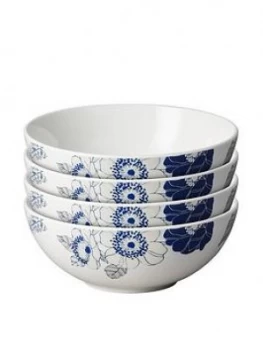 Image of Monsoon Denby Fleur Set Of 4 Cereal Bowls