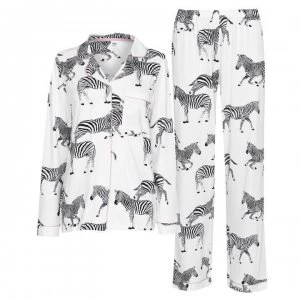 Image of Chelsea Peers Zebra Pyjama Set - White