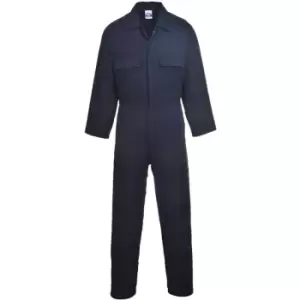 Image of Portwest S998NARM - sz M Euro Work Cotton Coverall - Navy - Navy