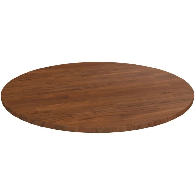 Image of VIDAXL Round Table Top Dark Brown Ø70x1.5cm Treated Solid Wood Oak Vidaxl 8720286929629