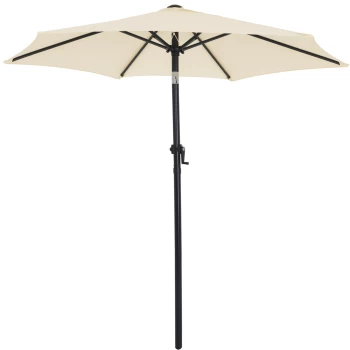 Image of Parasol 2m Beige Crank & Tilt UV-Protection 50+