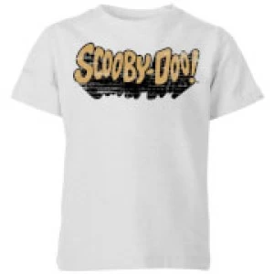 Image of Scooby Doo Retro Colour Logo Kids T-Shirt - Grey - 7-8 Years