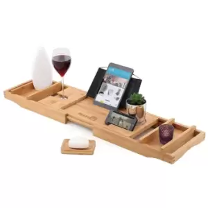 Image of Homiu Bamboo Extending Bath Caddy