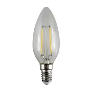 Image of 5 x 4W SES E14 Warm White LED Filament Candle Bulbs