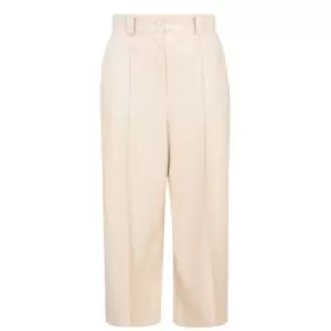 Image of Boss Telita Leather Trouser - Beige