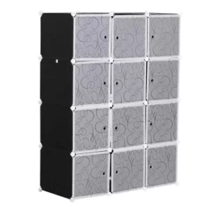 Image of Homcom Portable Cube Cupboard, Silver