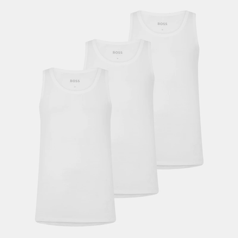 Image of Boss 3-pack Tank Top Vests - White White XS