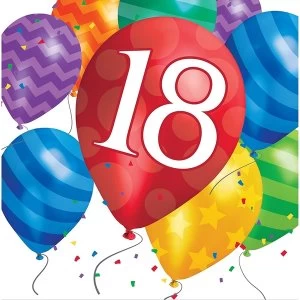 Image of 18th Birthday Balloon Napkins