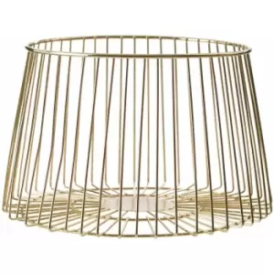 Image of Premier Housewares Deco Fruit Basket Matte Gold Metal Wire Fruit Baskets for Kitchen Countertop Fruit Display And Storage 30 X 30 X 15.5
