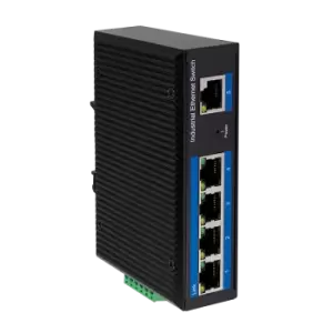 Image of LogiLink Industrial Fast Ethernet PoE Switch, 5-Port 10/100 Mbps