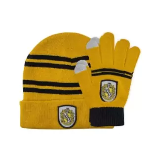 Image of Harry Potter Beanie & Gloves Set for Kids Hufflepuff
