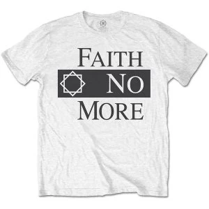Image of Faith No More - Classic Logo V.2. Unisex Medium T-Shirt - White