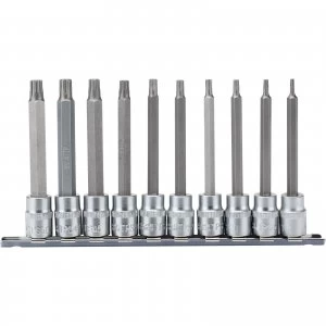 Image of Draper 10 Piece 3/8" Drive TX-Star Plus Socket Bit Set 3/8" 100mm