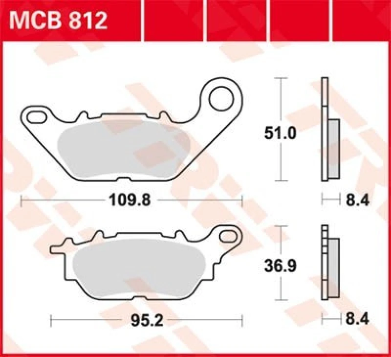 Image of TRW Organic Allround MCB812 Brake pad set Brake Pad Set, disc brake (402)