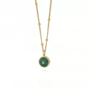 Image of Green Aventurine Healing Stone 18ct Gold Plate Necklace HN1001_GP