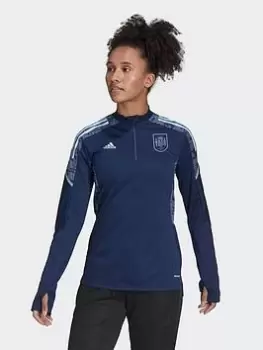 Image of adidas Spain Condivo 21 Training Top, Dark Blue Size XS Women