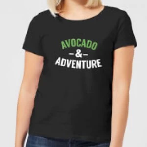 Image of Avocado and Adventure Womens T-Shirt - Black - 4XL