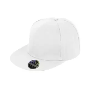 Image of Result Unisex Core Bronx Original Flat Peak Snapback Solid Colour Cap (One Size) (White)