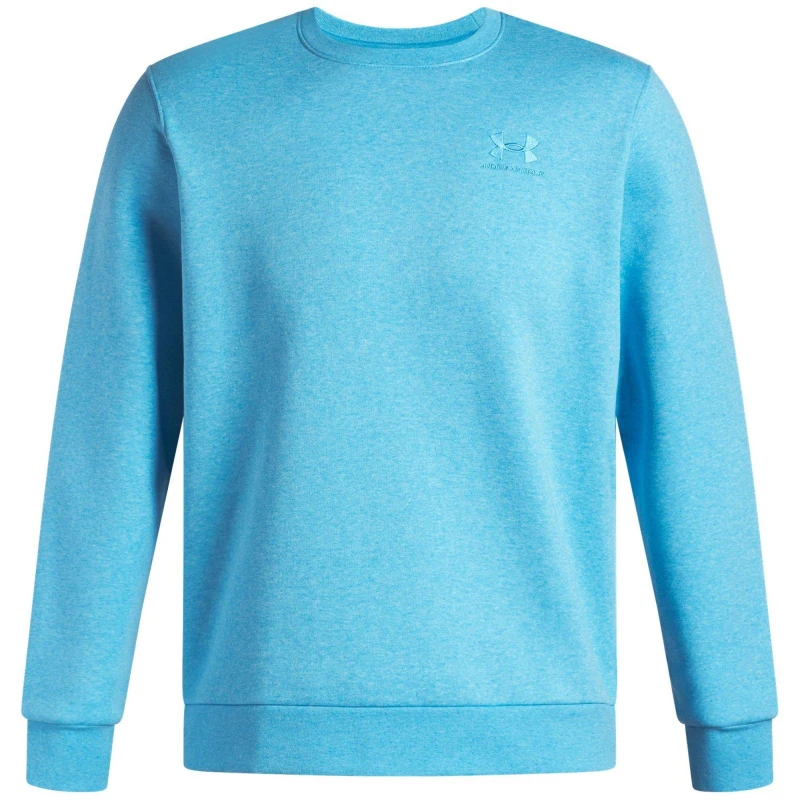 Image of Under Armour Mens Icon Fleece Crew Sweatshirt Blue male XS