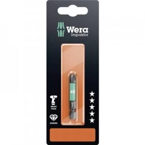 Image of Wera 867/4 IMP DC SB SiS Torx bit T 40 Tool steel alloyed, DLC coated F 6.3