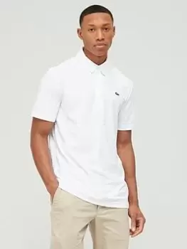 Image of Mens Lacoste SPORT Textured Breathable Golf Polo Shirt Size 6 - XL White