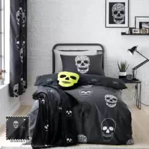 Image of 'Skulls' Halloween Duvet Cover Set