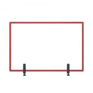 Image of Bi-Office Protector Board W/Clamps Red Alu Frm 1040x700