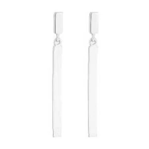 Image of Simply Silver Sterling Silver 925 Silver Polished Bar Drop Earring