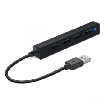 Image of Speedlink Snappy Slim 4-Port Passive USB 2.0 Hub - Black