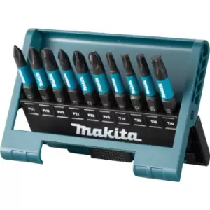 Image of Makita 10 Piece Impact Black Screwdriver Bit Set
