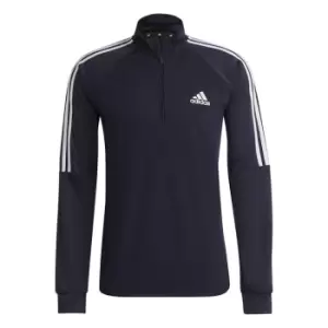 Image of adidas Sereno Long Sleeve Zip Top Mens - Blue