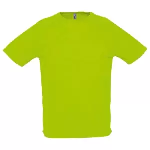Image of SOLS Mens Sporty Short Sleeve Performance T-Shirt (M) (Neon Green)