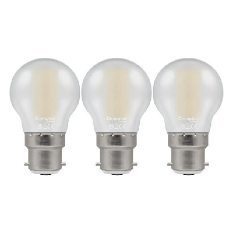Image of Crompton Lamps LED Golfball 4.2W B22 Filament Warm White Pearl (40W Eqv)