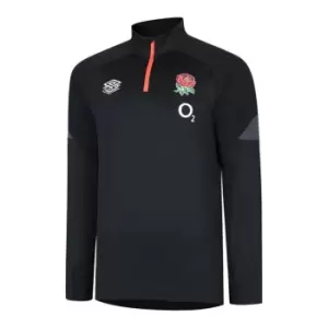 Image of Umbro England Rugby Mid Layer Top Junior - Black