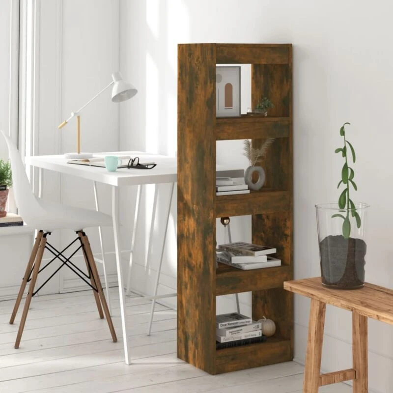 Image of VIDAXL Book Cabinet/Room Divider Smoked Oak 40x30x135cm vidaXL 8720286844212