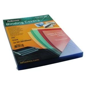 Image of Fellowes Transpsarent Plastic Covers 200 Micron Pack of 100 5376101
