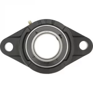 Image of HTB UCFL 206 Flange bearing Grey iron Bore diameter 30 mm Hole spacing 117 mm