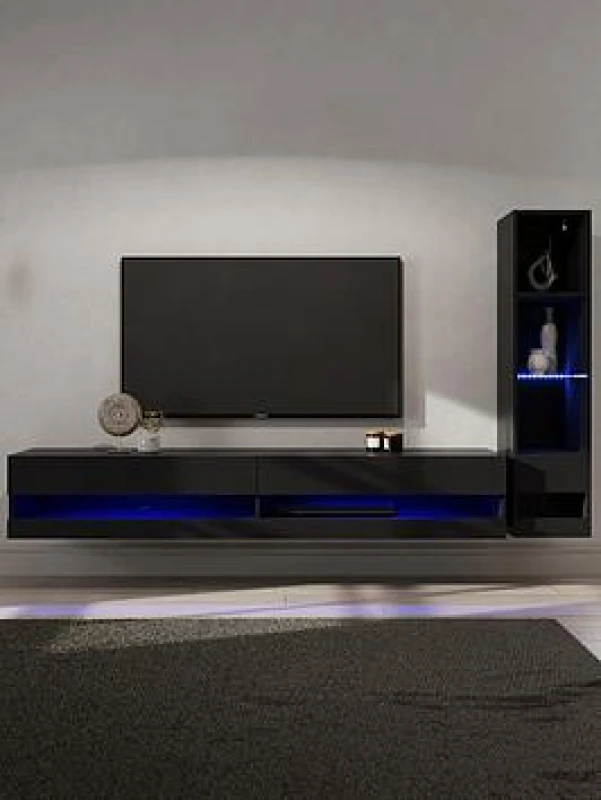 Image of GFW GFW Galicia 2 Piece Furniture Set with 180cm - Black