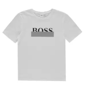 Image of Boss Kids Boy Black Tshirt - White