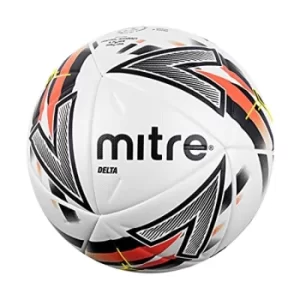 Image of Mitre Delta One Ball White/Black/Orange 5