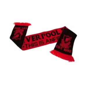 Image of Liverpool FC TIA Scarf (One Size) (Red/Black)