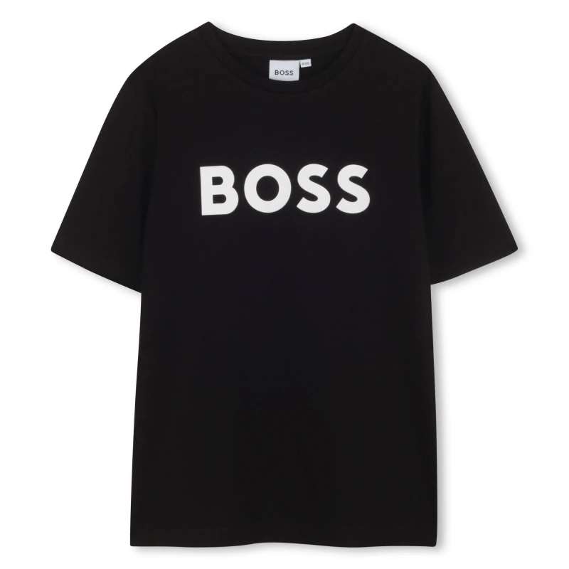 Image of Boss Boss Boss Large Logo T-Shirt Juniors - Black 5 - 6 Years Male