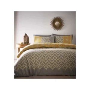 Image of Portfolio Joel Ochre Single Duvet Cover Set Quilt Bedding Bed Set