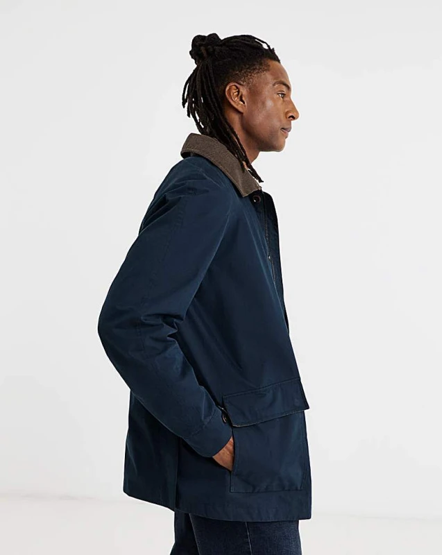 Image of Timberland Timberland Waterproof Cotton Barn Coat Navy - Timberland - Size: M39/41 Navy Male M39/41 TL34402